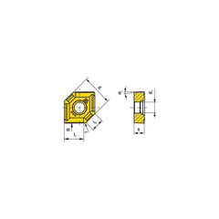 Milling Insert:  XAHT 060525SR-M50 CTPK220,  CTPK220,  Solid Carbide N/A Finish,  1.0000″ OAW