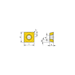 Milling Insert:  SDMT 1205ZZSN-31 CTCK215,  CTCK215,  Solid Carbide N/A Finish,  1.0000″ OAW
