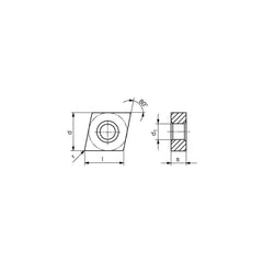 Turning Insert:  CNMG643EN-M70 CTCP115,  Solid Carbide TiCN & Al2O3 Finish,  Neutral,  3/4″ Inscribed Circle,  0.0472″ Corner Radius,  80.0 &deg N/A Diamond,  Series  CNMG