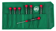 8 Piece - .028 - 1/8 - PicoFinish Precision Hex Screwdriver Inch Set In Pouch - Apex Tool & Supply