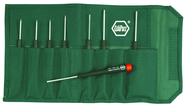 8 Piece - .028 - 1/8" - Precision Hex Inch Screwdriver Set In Canvas Pouch - Apex Tool & Supply