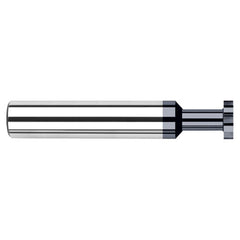 0.5000″ (1/2″) Cutter Diameter × 0.0200″ Width × 0.7500″ (3/4″) Neck Length Carbide Square Standard Keyseat Cutter, 8 Flutes, AlTiN Coated - Exact Industrial Supply