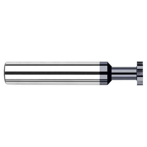 0.5000″ (1/2″) Cutter Diameter × 0.0550″ Width × 0.7500″ (3/4″) Neck Length Carbide Square Standard Keyseat Cutter, 8 Flutes, AlTiN Coated - Exact Industrial Supply