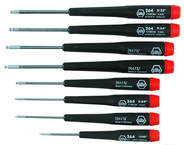 8 Piece - .050 - 5/32" - Precision Ball End Hex Inch Screwdriver Set - Apex Tool & Supply