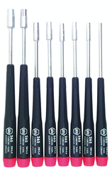 8 Piece - 2.5mm - 6.0mm - Precision Metric Nut Driver Set - Apex Tool & Supply
