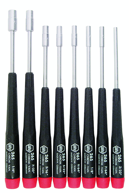 8 Piece - 3/32 - 1/4" - Precision Inch Nut Driver Set - Apex Tool & Supply