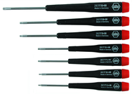 7 Piece - T5; T6; T7; T8 x 40mm; T9; T110x 50mm; T15 x 60mm - Precision Torx Screwdriver Set - Apex Tool & Supply