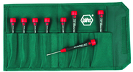 8 Piece - T1; T2; T3; T4; T5; T6; T7; T8 x 40mm - PicoFinish Precision Torx Screwdriver Set in Canvas Pouch - Apex Tool & Supply