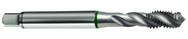 M10x1.5 6H 3-Flute Cobalt Green Ring Full Bottom 40 degree Spiral Flute Tap-Bright - Apex Tool & Supply