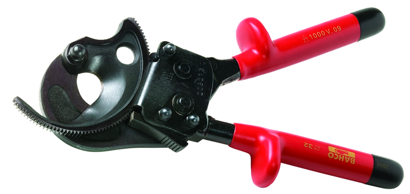 1000V Insulated Ratchet Action Cable Cutter - 52mm Cap - Apex Tool & Supply