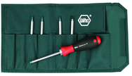 6 Piece - Drive-Loc VI Interchangeable Set - #28197 - Includes: Security Torx® T6s x T8s; T7s x T9s; T10s x T15s; T20s x T25s; T30s x T40s - Canvas Pouch - Apex Tool & Supply