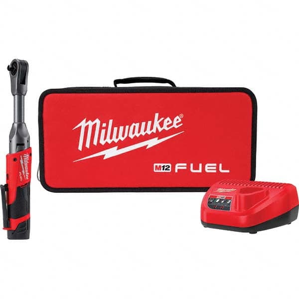 Milwaukee Tool - Cordless Impact Wrenches & Ratchets Voltage: 12.0 Drive Size (Inch): 3/8 - Apex Tool & Supply