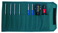 8 Piece - TorqueVario-S 7.5-20 In/lb Handle; Slotted & Phillips - #28596 - Includes: Slotted 2.5; 3.0; 3.5; 4.0mm Phillips #0; 1 - Canvas Pouch - Apex Tool & Supply