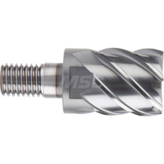 YG-1 - Square End Mill Heads; Mill Diameter (Inch): 1/2 ; Mill Diameter (Decimal Inch): 0.5000 ; Number of Flutes: 6 ; Length of Cut (Inch): 1/2 ; Length of Cut (Decimal Inch): 0.5000 ; Connection Type: M6 - Exact Industrial Supply