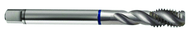 1/4-28 2B 3-Flute Cobalt Blue Ring Semi-Bottoming 40 degree Spiral Flute Tap-Bright - Apex Tool & Supply