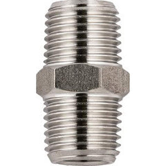 Aignep USA - Stainless Steel Pipe Nipples & Pipe; Style: Nipple ; Pipe Size: 3/4 (Inch); Length (Inch): 1 ; Material Grade: 316L Stainless Steel - Exact Industrial Supply
