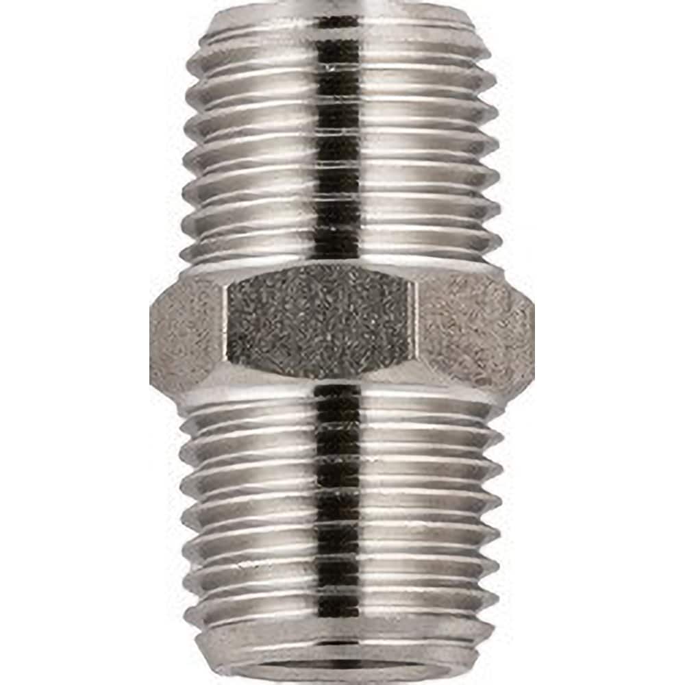 Aignep USA - Stainless Steel Pipe Nipples & Pipe; Style: Nipple ; Pipe Size: 1/8 (Inch); Length (Inch): 1 ; Material Grade: 316L Stainless Steel - Exact Industrial Supply