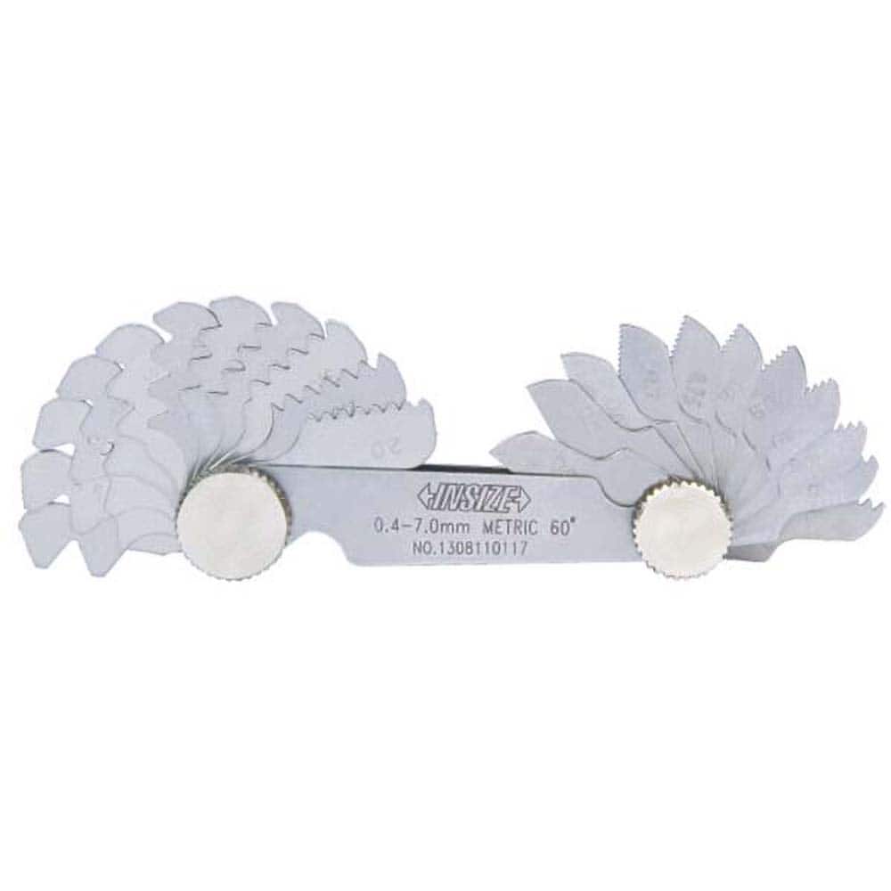 Insize USA LLC - Screw Pitch Gages; Threads per Inch Range: 4 - Exact Industrial Supply