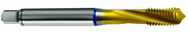 M5x0.80 6H 3-Flute Cobalt Blue Ring Semi-Bottoming 15 degree Spiral Flute Tap-TiN - Apex Tool & Supply