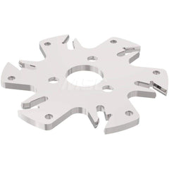 Indexable Slotting Cutter: 4.1 mm Cutting Width, 80 mm Cutter Dia, Arbor Hole Connection, 19.5 mm Depth of Cut, Right Hand Cut Screw, Uses 6 150.10 Inserts, 6 Teeth, Straight, Positive, Steel, Uncoated
