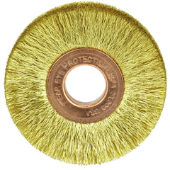 2″ × 1/2″-0.005″ Wire Size - Brass Non-Sparking Wire Wheel - Apex Tool & Supply