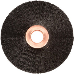 3″ Small Diameter Nylon Wheel, .010″ Crimped Black Fill, 1/2″ Arbor Hole - Apex Tool & Supply