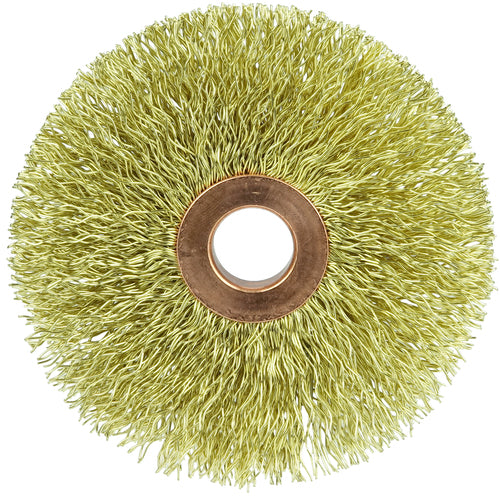 3″ × 1/2″-0.014″ Wire Size - Brass Non-Sparking Wire Wheel - Apex Tool & Supply