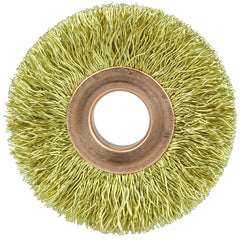 2″ × 1/2″-0.0118″ Wire Size - Brass Non-Sparking Wire Wheel - Apex Tool & Supply