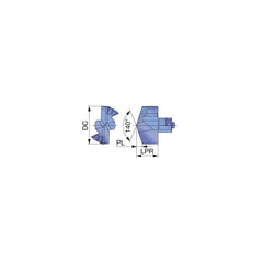 Replaceable Drill Tip:  DMP223 AH9130,  140 &deg N/A TiAlN Finish,  No