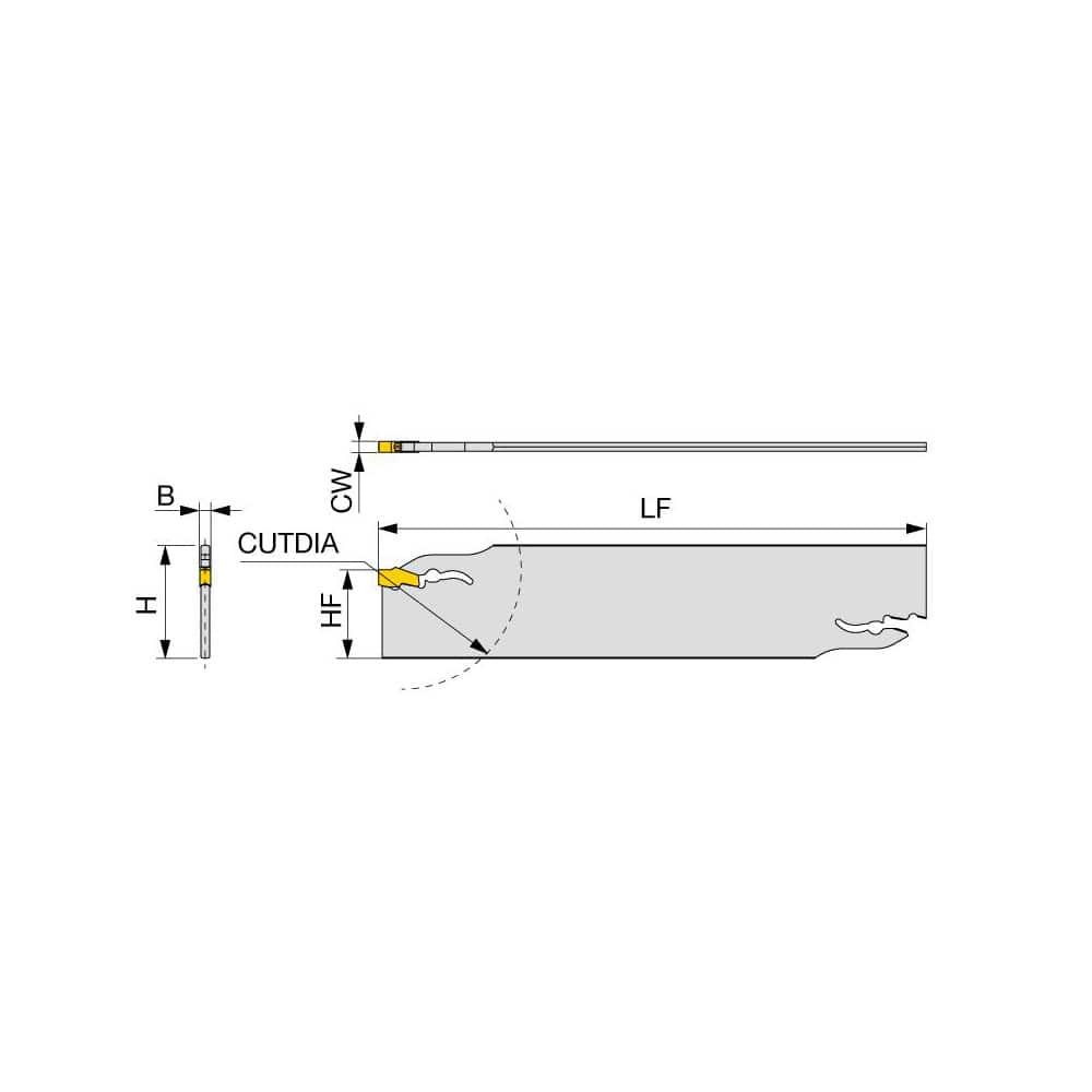 Indexable Cut-Off Blades; End Type: Double; Hand: Neutral; Blade Height (Decimal Inch): 1.2600; Blade Width (Decimal Inch): 0.1570; Blade Overall Length (Decimal Inch): 5.9055; Blade Style: QSP; Compatible Insert Style: QGM; Compatible Insert Size Code: 5