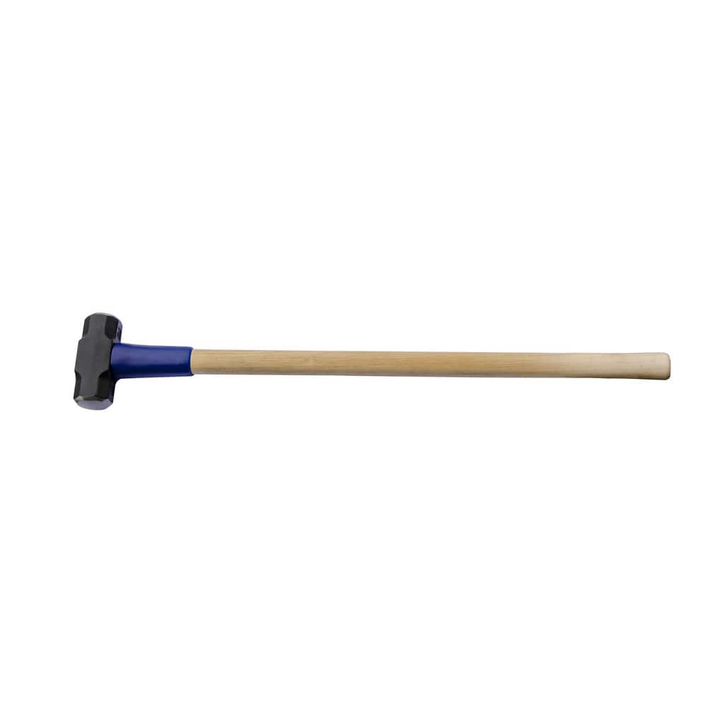 Sledge Hammer: 12 lb Head, 2.5″ Face Dia Forged Steel Head, Wood Handle