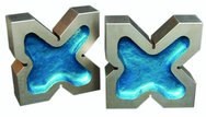 4 x 4 x 1-3/16" Quadruple V-Block with 3/4; 1-3/16; 1-9/16; and  2" Vees - Apex Tool & Supply