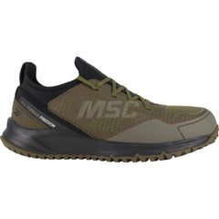Work Boot: Size 11, Mesh, Steel Toe Green, Wide Width, Non-Slip Sole