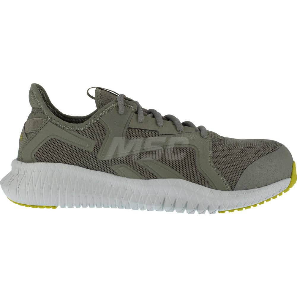 Work Boot: Size 9, Nylon, Composite Toe Green, Medium Width, Non-Slip Sole