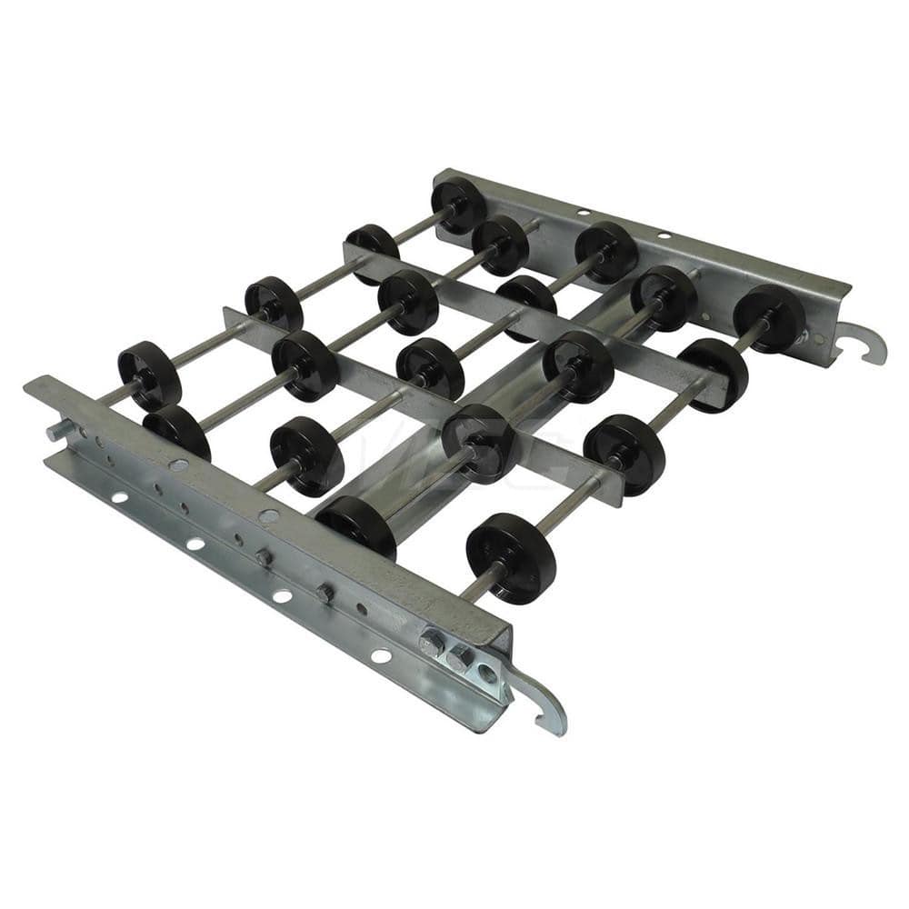 Gravity Conveyors; Conveyor Type: Skate Wheel; Component: Straight Conveyor; Telescopic: No; Roller Diameter (Decimal Inch): 1.9400; Overall Width: 18; Wheel Material: Black HDPE; Minimum Extended Length: 5.0 ft; Maximum Extended Length: 5.0000; Minimum H