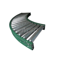 Gravity Conveyors; Conveyor Type: Roller; Component: 90 Degree Curved Conveyor; Telescopic: No; Roller Diameter (Decimal Inch): 2.5000; Overall Width: 16; Wheel Material: Galvanized Steel; Minimum Extended Length: 45.5000 in; Maximum Extended Length: 45.5