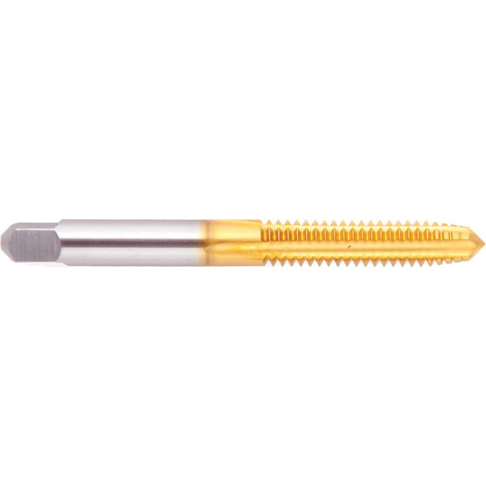 Straight Flutes Tap: 1-1/8, UNC, 4 Flutes, Bottoming, 3B, High Speed Steel, Tin Finish 2-9/16″ Thread Length, Right Hand, H4