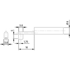 TESA TWIN-SURF SB21 probe for groove of depth <lt/> 5 mm