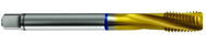 M14x1.5 6H 3-Flute Cobalt Blue Ring Semi-Bottoming 15 degree Spiral Flute Tap-TiN - Apex Tool & Supply