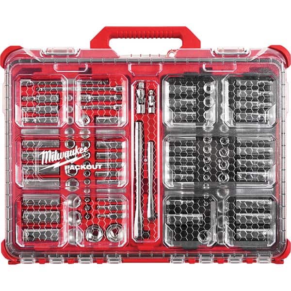 Milwaukee Tool - Socket Sets Measurement Type: Metric/Inch Drive Size: 1/4, 3/8 - Apex Tool & Supply
