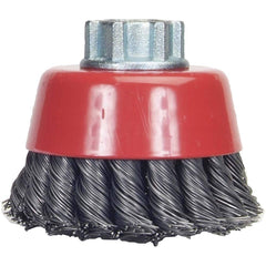 Norton - 6" Diam 5/8-11 Threaded Arbor Carbon Steel Fill Cup Brush - Apex Tool & Supply