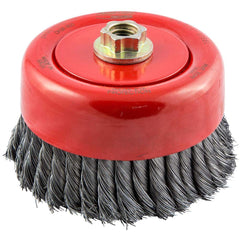 Norton - 6" Diam 5/8-11 Threaded Arbor Carbon Steel Fill Cup Brush - Apex Tool & Supply
