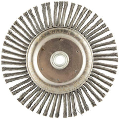 Norton - 6-7/8" OD, 5/8-11 Arbor Hole, Stringer Bead Carbon Wheel Brush - Apex Tool & Supply