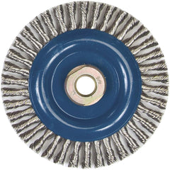 Norton - 5" OD, 5/8-11 Arbor Hole, Stringer Bead Stainless Steel Wheel Brush - Apex Tool & Supply