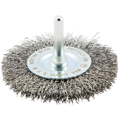Norton - 3" OD, Crimped Carbon Wheel Brush - Apex Tool & Supply