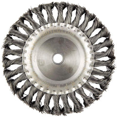 Norton - 6" OD, 5/8-11 Arbor Hole, Knotted Carbon Wheel Brush - Apex Tool & Supply