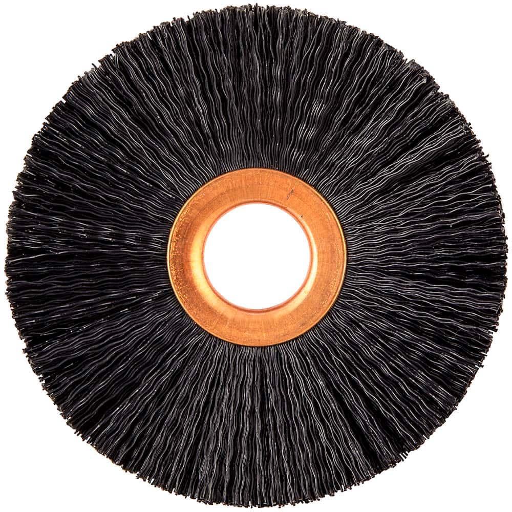 Norton - 3" OD, 5/8" Arbor Hole, Crimped Nylon Wheel Brush - Apex Tool & Supply