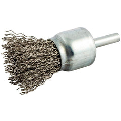 Norton - End Brushes Brush Diameter (Inch): 1 Fill Material: Carbon Steel - Apex Tool & Supply