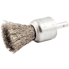 Norton - End Brushes Brush Diameter (Inch): 1 Fill Material: Stainless Steel - Apex Tool & Supply
