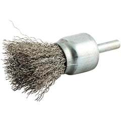 Norton - End Brushes Brush Diameter (Inch): 1 Fill Material: Stainless Steel - Apex Tool & Supply